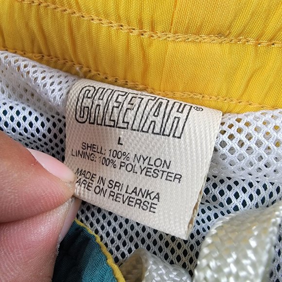 Cheetah Mens Large Green Swim Trunks Shorts Lightweight Athletic Outdoors - Picture 3 of 11